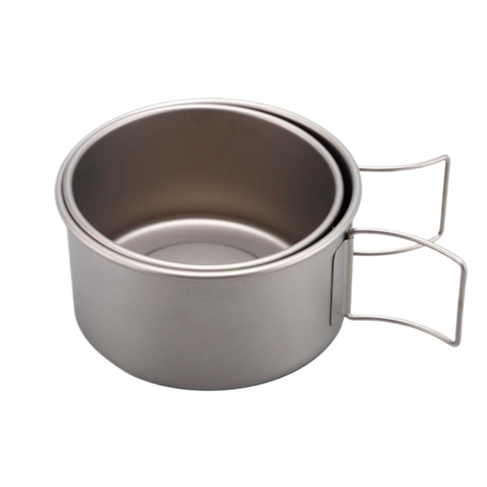 Popote Camping Extérieure Ensemble De Bols Portables en Titane Pur for Camping en Plein Air, Vaisselle De Pot, Cuisinière De Camping Pliable Popote Bivouac