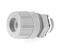 Vista 1 de Woodhead Empuñadura de alivio de tensión de cable 5536W, junta tórica, contratuerca, macho recto, sello de cable Max-Loc, tamaño de rosca NPT de 3/4