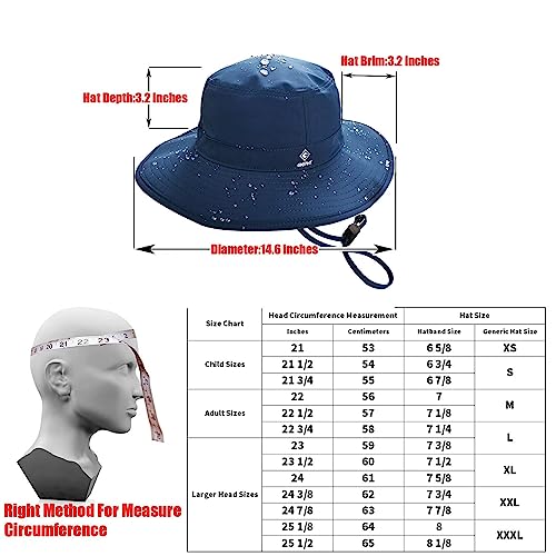 Image of Fishing Hat for Mens Sun Hat Wide Brim Bucket Hat SPF UV Protection XL XXL Large Size Big Head Hiking Beach Safari