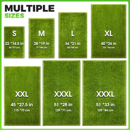 Image of Hompet Artificial Grass for Dogs, 34 inchx21 inch, Professional Dog Grass Mat, Easy to Clean with Drainage Holes, Potty Training Pad and Replacement Fake Grass Turf, Outdoor Rug Patio Lawn Decoration