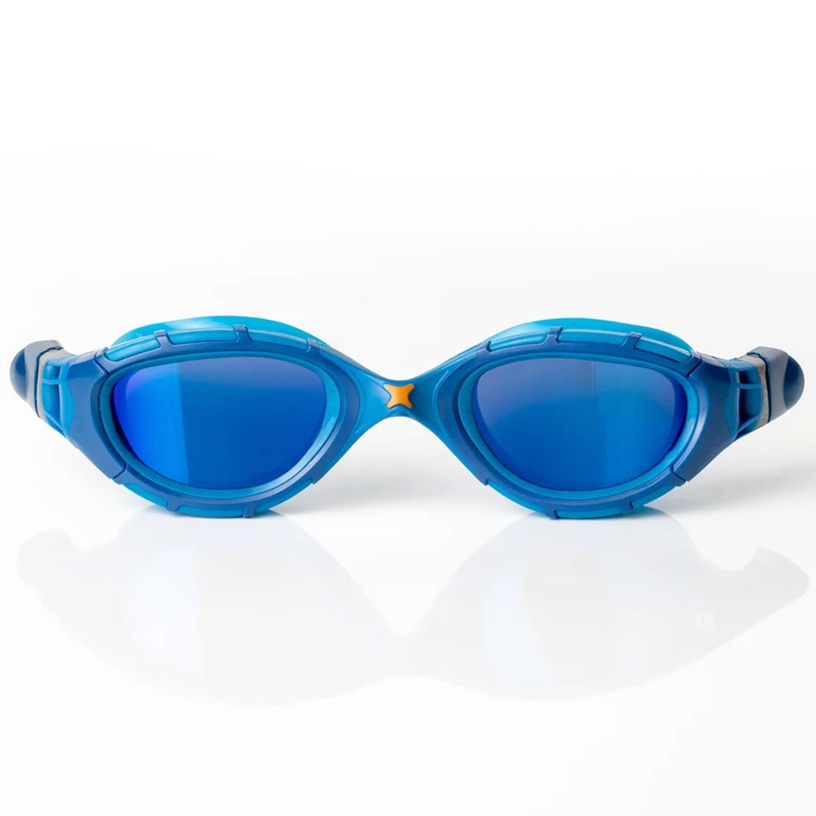 Zoggs Predator Titanium flex bril, UV-bescherming zwembril, snel verstelbare zwembrilriemen, mistvrije volwassen zwembrillenzen, bril, ultra fit, grijs/zwart/spiegelroze - kleinere pasvorm