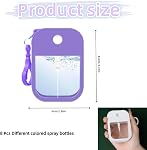 8 Bouteille de parfum portable en pièces,38ml Bouteille de parfum cosmétique rechargeable portable, peut remplir toner de maquillage, alcool, sanitisant à la main, etc avec crochet et boîtier en silicone