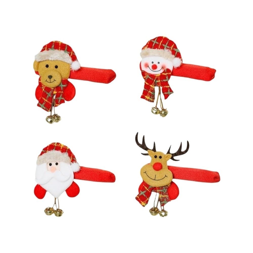 Tianshengqi Multi-Colored Door Handle Cover With Bells Soft Fabric Protector For Holiday Photo Props Home