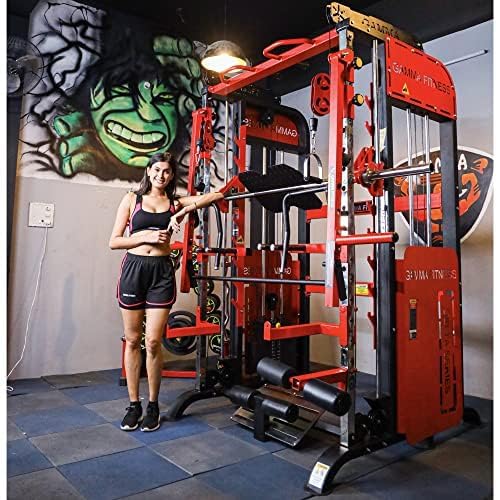 Multi Home Gym Setup FTS-901 - Functional Trainer Smith Machine with Multi Adjustable Leg Curl Extension Bench MB-900-image-13