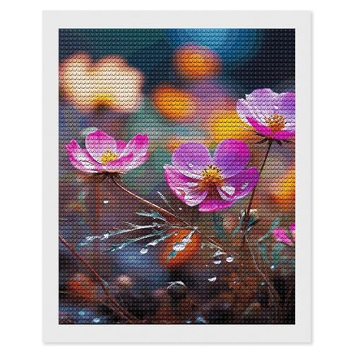 Kit d'art diamant fleurs colorées ELUZZIZUT une idée cadeau originale adulte