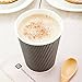 Restaurantware-12 Ounce Disposable Coffee Cups, 500 Ripple Wall Hot Cups For Coffee - Lids Sold Separately, Rolled Rim, Gray Paper Insulated Coffee Cups, For Hot Coffee, Tea, And More
