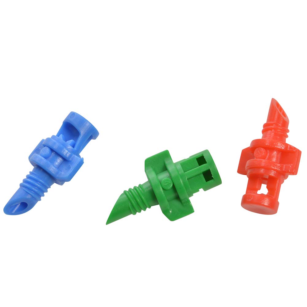 Wixine 300Pcs EZ Clone Sprayer Nozzle Jet Mister Cloning Machine Hydroponic 90°/180°/360° 100pcs Blue,100pcs Green and 100pcs Red (90° Blue/180° Green/360° Red)