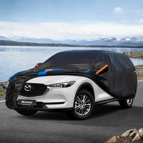 Image of Custom Fit SUV Car Cover for Mazda CX-5 CX5 CX-50 CX50 (2012-2026), Upgraded Waterproof All Weather Outdoor Auto Cover with Driver Door Zipper & Mirror Pockets, UV /Snow /Dust Protection