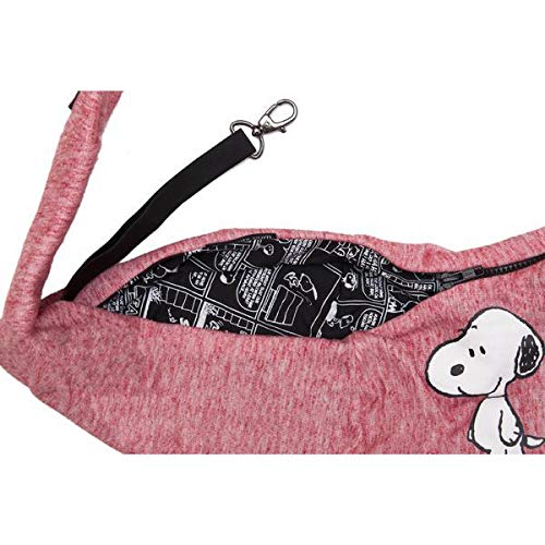 Bolsa Sling Zooz Pets Snoopy Smile Vermelha