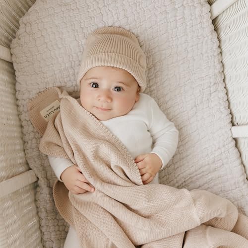 Image of Baby Gift Set - Organic Cotton Newborn Blanket Essentials, Newborn Gift Sets, Best, Baby Gifts Gender Neutral (Luxe - Oatmeal)