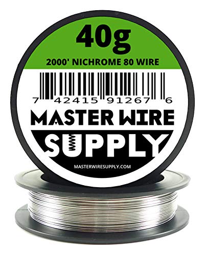 Nichrome 80-2000' - 40 Gauge Wire - 2000ft - 0.08mm - 0.003in - Made in USA - Master Wire Supply
