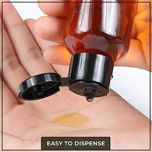 nsb herbals 30ml Empty Clear Plastic Bottles Refillable Travel Size Cosmetic Containers Small Leak Proof Squeeze Bottles with Black Flip Cap for Toiletries, Shampoos, Lotions, Creams (6) - Image 6