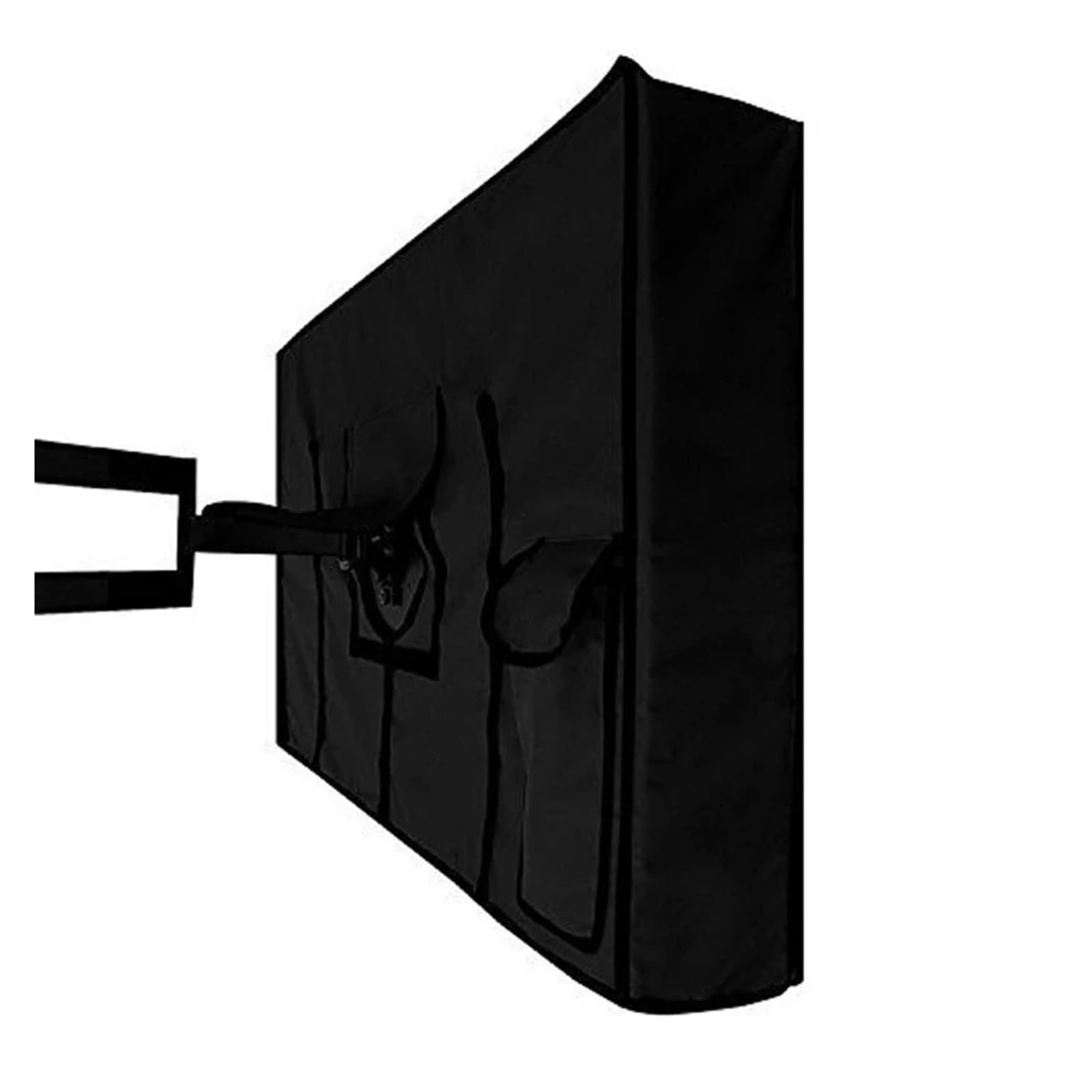 Fundas tv Funda protectora for TV for exteriores, resistente a la intemperie con cubierta inferior, adecuada for TV de 30-32 pulgadas, con bolsillo for mando a distancia(Silver,FOR 46-48inch TV)