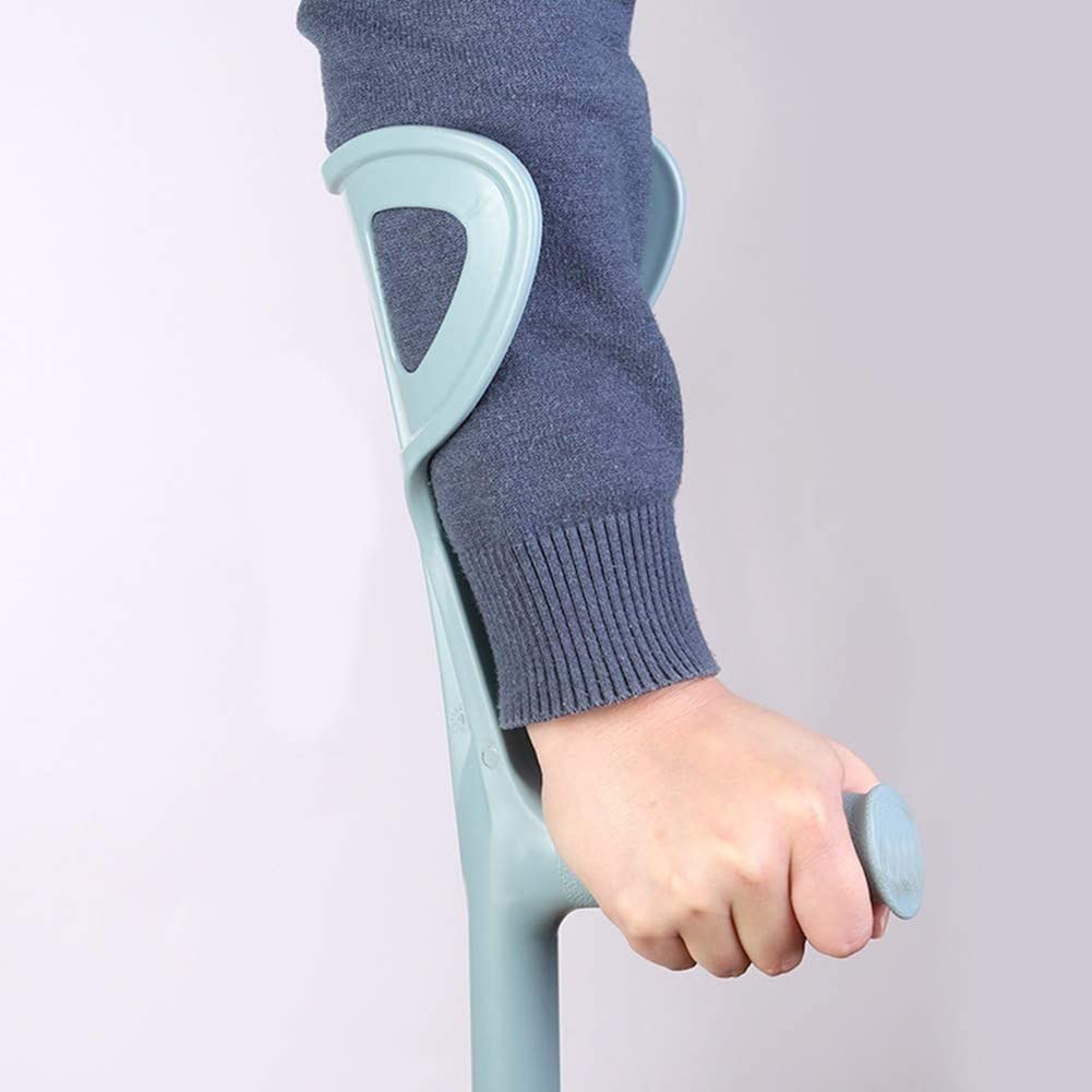 Coppia di stampelle per avambraccio per Adulti, stampelle in Alluminio Leggero, stampelle Ortopediche Regolabili per Camminare, per Persone da 150 a 185 cm (2 unità)