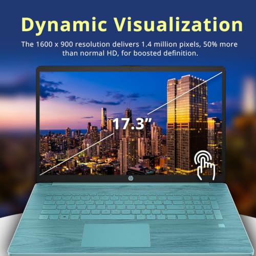 Image of HP 17.3 inch Touchscreen Laptop, 13th Gen 10-Core Intel Core i5, 20GB RAM, 512GB PCIe SSD, Intel Iris Xe Graphics, Backlit Keyboard, Office 365, Windows 11, Fingerprint