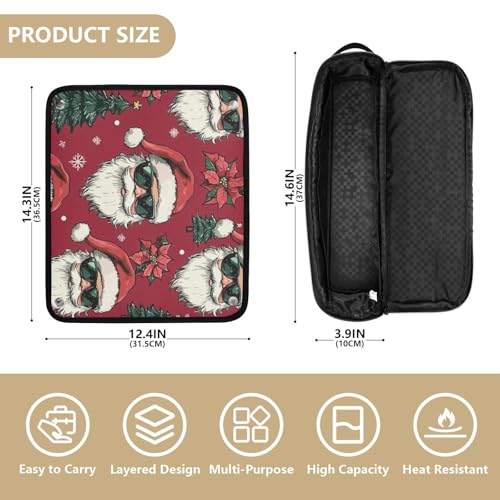 GuoChe Estuche de Viaje Portátil y Tapete Resistente al Calor con Diseño de Santa Claus miniatura 4