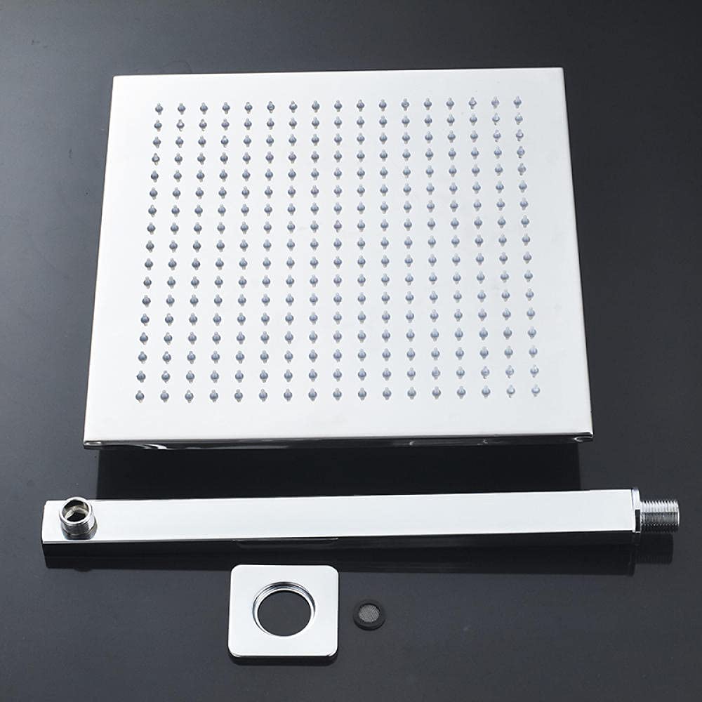 Bateria Natryskowa Do Łazienki, Chromowana, Deszczownica Led, Bateria Do Wanny, Montowana Na Ścianie, Bateria Natryskowa, Bateria Natryskowa, Zestaw Prysznicowy, 16 Cali,16 inch