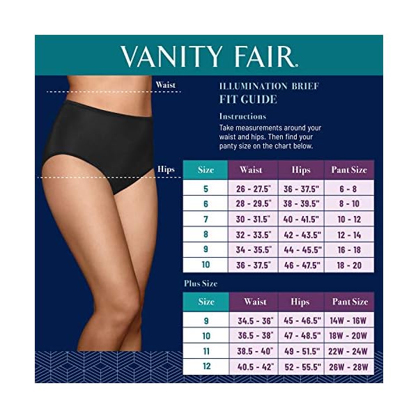 Vanity-Fair-Womens-Illumination-Brief-Panties-Regular-Plus-Size Vanity Fair Women's Illumination Brief Panties (Regular & Plus Size), 3 Pack - Midnight Black, 6