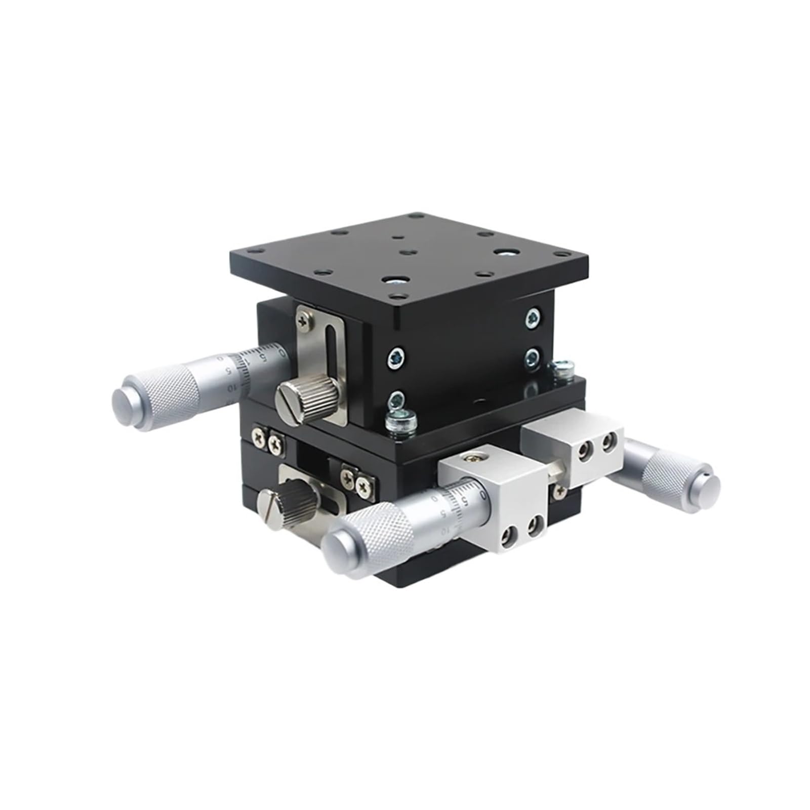 EZLUIYLDH 60x60mm LD60-LM LD60-CM Fine-Tuning Slide Table Manual Displacement Platform Linear Table(LD60-CM)