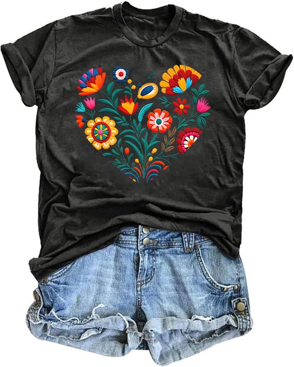 Mexican Shirts for Women Mexico Fiesta Party Blouse