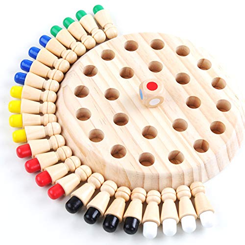 Children Wooden Memory Matchstick Chess Game，Logic Game and Brainteaser Kid Intelligence IQ Brain