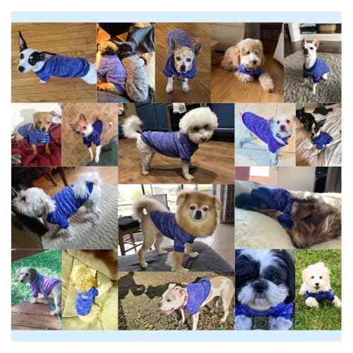 Image of Dog Sweaters for Small Dogs, Soft Fleece Puppy Clothes, Warm Winter Coat