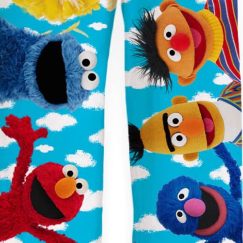 Image of BRIEF INSANITY Men's and Women's Sesame Street Pajamas - Comfy, Loose-Fit, Ultra-Soft Cartoon Character Pajama Pants, Sesame Street Friends Sleep Bottoms, XX-Large