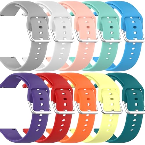 FoundEast Compatible with AR-01 Watch Band, Soft Breathable Sport Silicone Replacement Strap for Fitpolo AR-01, Aeac AR-01 Accesories (S-10 Pack B)