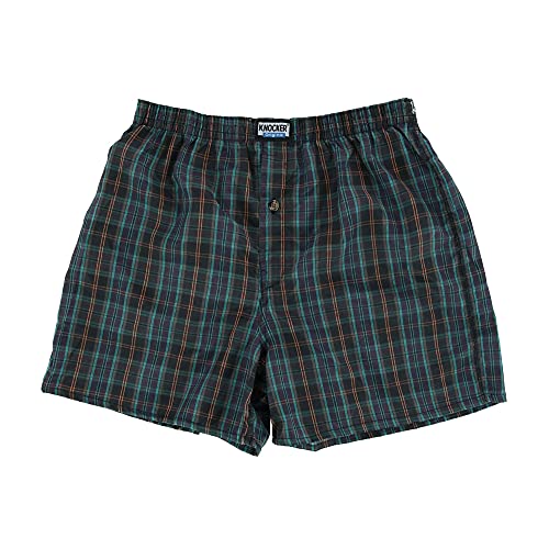 Knocker Men's Classic Plaid Cotton Boxer Shorts Underwear3