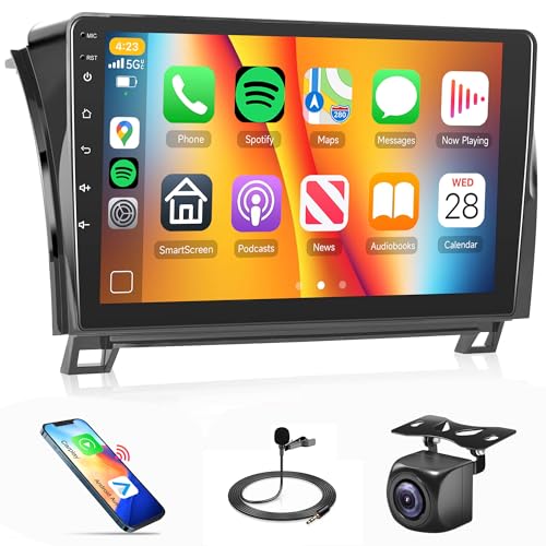 Android 13 Car Radio Carplay for Toyota Tundra 2007-2013, Rimoody Car Stereo for Toyota Sequoia 2008-2019 10.1 Inch Touchscreen Android Auto Mirror Link GPS WiFi Bluetooth FM/RDS EQ SWC Camera