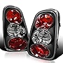 SPEC-D TUNING Black Tail Lights Compatible with 2002-2004 Mini Cooper Left + Right Pair Assembly