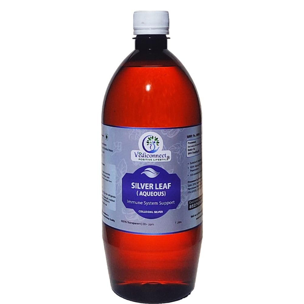 Silver Leaf (Aqueous) | (True) Colloidal Silver | Human Safe Particle Size | First Line of Defence against Pathogens | 1000 mL