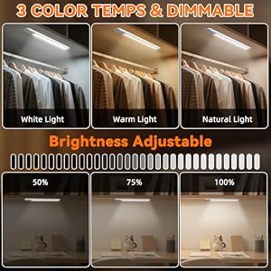 Under Cabinet Lighting Wireless, 10inch Motion Sensor Light Indoor, 3Pack — photo 3 of 6