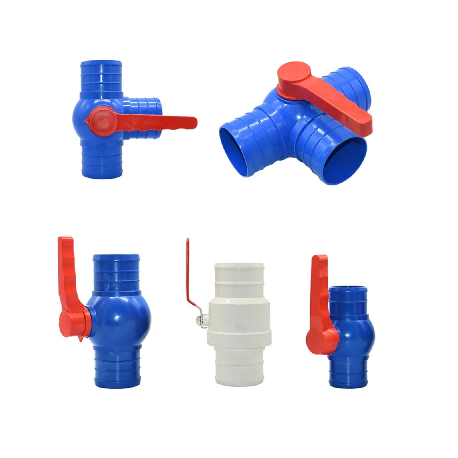 Connettore for tubo flessibile a nastro for acqua, rubinetto, raccordo a T, valvola di intercettazione dritta, for irrigazione a sfera(14.5-5cm)
