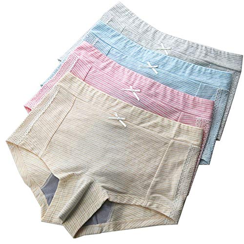 Lidylinashop Ooshi Perioden Unterwäsche Menstruationsunterwäsche Nahtatmungsaktives Höschen Damenhosen Unterwäsche Hipster-Slip Shorts Frauen Mix,L Cover