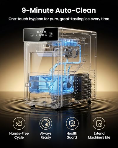 Image of 2.4 inch Ice Ball Maker,50 pcs /24H,2 pcs in 60 Mins, Slow-Melting Crystal Ball Sphere ice Maker with Self-Cleaning, Countertop Clear Ice Maker for Whiskey(Black)