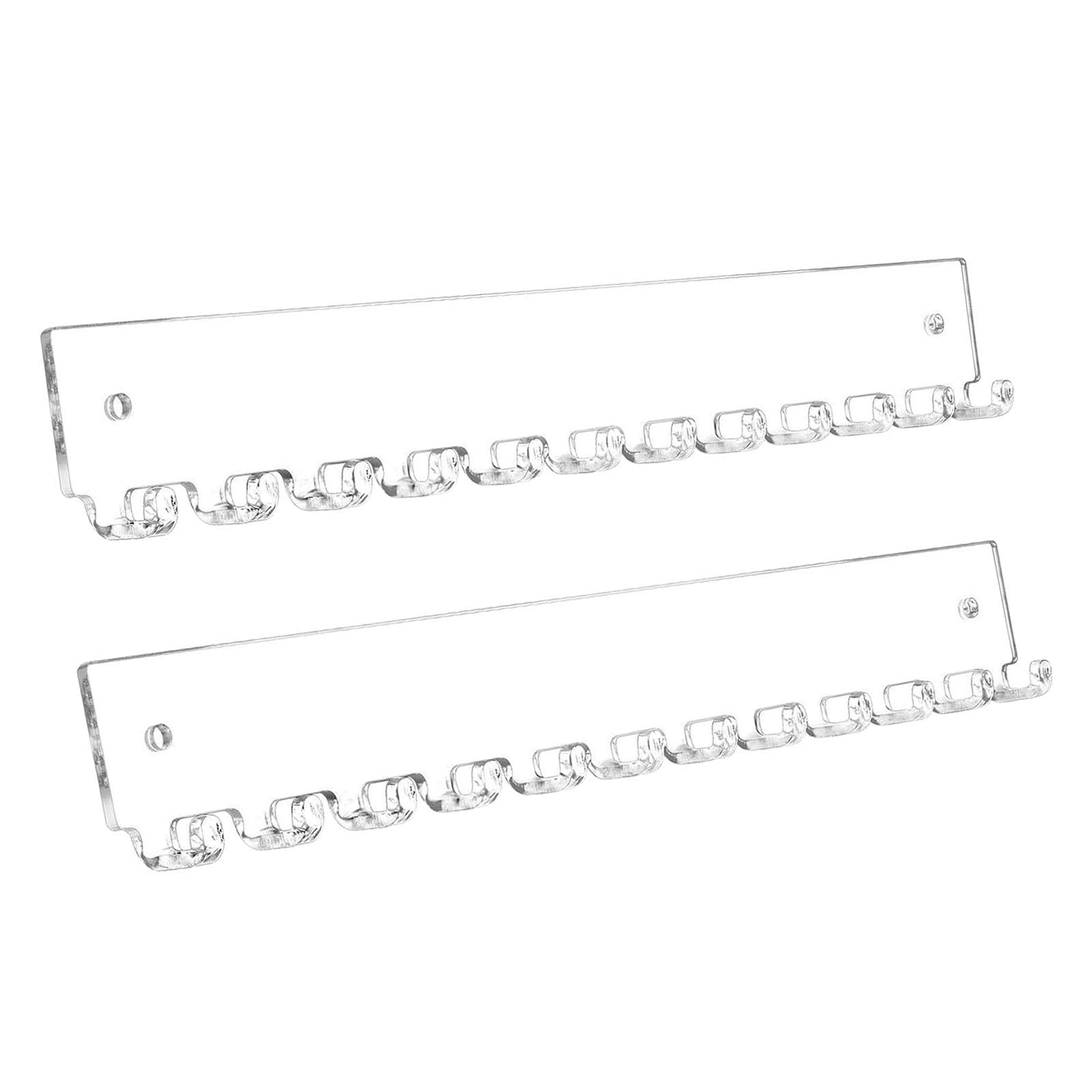 UGPLM 2 Pieces Acrylic Necklace Holders Jewelry Organizers Wall Mounted Modern Portable Necklace Organizers for Earrings Home Decor