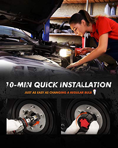 Image of SEALIGHT HB4 /9006 LED Light Fog Bulb, 8X Super Brighter than Halogen, 6500k White IP68 Waterproof with Cooling Fan, Quick Install Plug and Play, Pack of 2