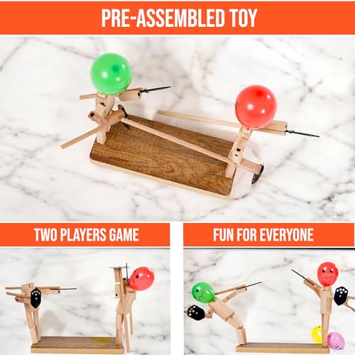 Juego de Mesa Estrategia con Títeres de Madera miniatura 3