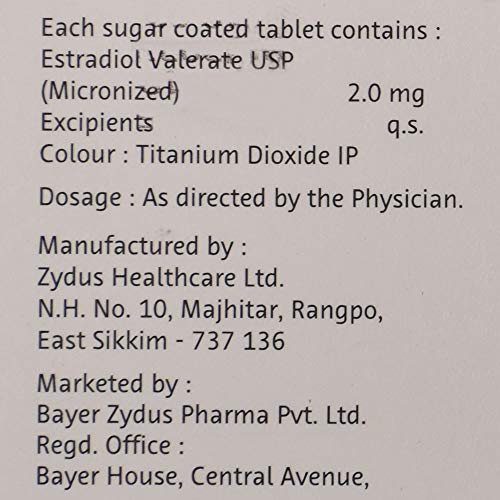 Image of Progynova 2mg - Strip of 28 Tablets