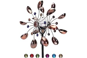 Multicolor Kinetic Solar Wind Spinner with LED Orbz