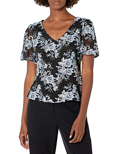 Alex Evenings Women's Blouse, Multicolor Top, L
