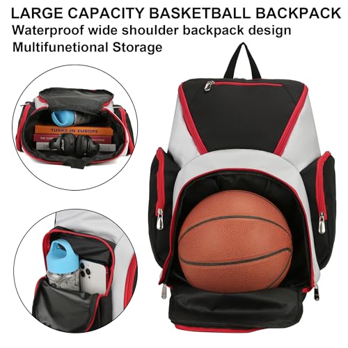 Personalized Basketball Backpack for Men/Women - Custom Name & Logo, Adjustable Straps for Sports, Gym3