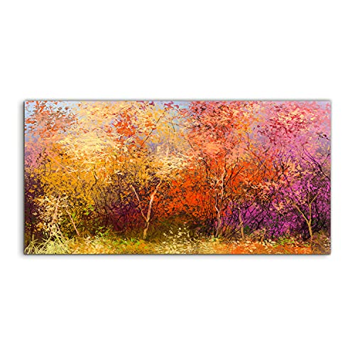 Tableau acrylique paysage automne 120x60cm pour illuminer un mur sombre
