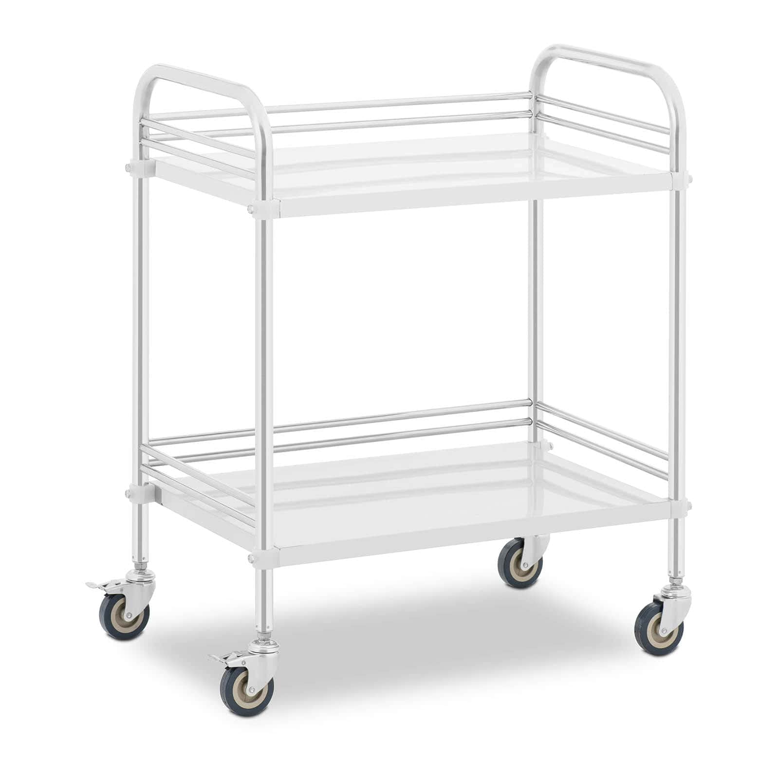 Steinberg Systems SBS-LF-143 Carrello da laboratorio - Acciaio inox - 2 ripiani da 63 x 40 x 12,5 cm - 20 kg