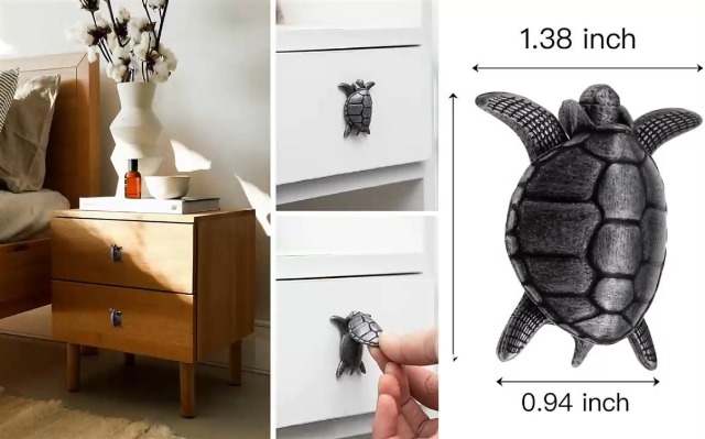 FANYUN 4 Pack Cabinet Knobs Nautical Beach Ocean Theme Home Decor Drawer  Pulls Handles with Screws for Dresser Cupboard Wardrobe Cabinet Kitchen  Turtle Knobs (Ancient Tin) - Amazon.com