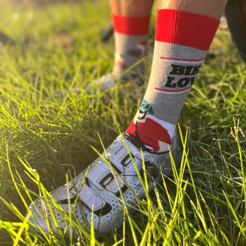 Cyclist Socks Men Cotton Funny Gifts Colourful Mens Walking Sock Bicycle Accessories Bicycles 7.5-11.52