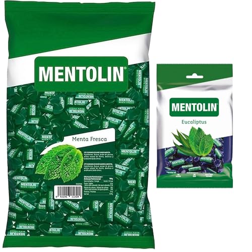 Mentolín caramelos duros menta fresca bolsa 1kg y de regalo eucaliptus 150g