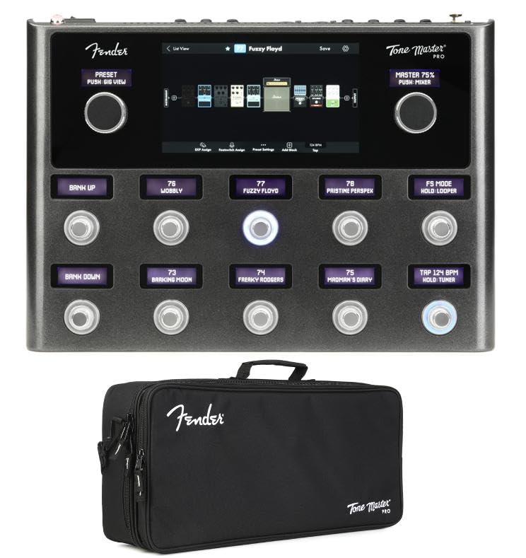 Fender Tone Master Pro Multi-Effects Guitar Workstation with Gig Bag, High-Performance Amp Modeling, Effects Processor, Professional Sound Quality, Lightweight Design for Musicians and Performers