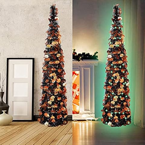 Árbol de Navidad de Halloween con luces LED de colores Cover